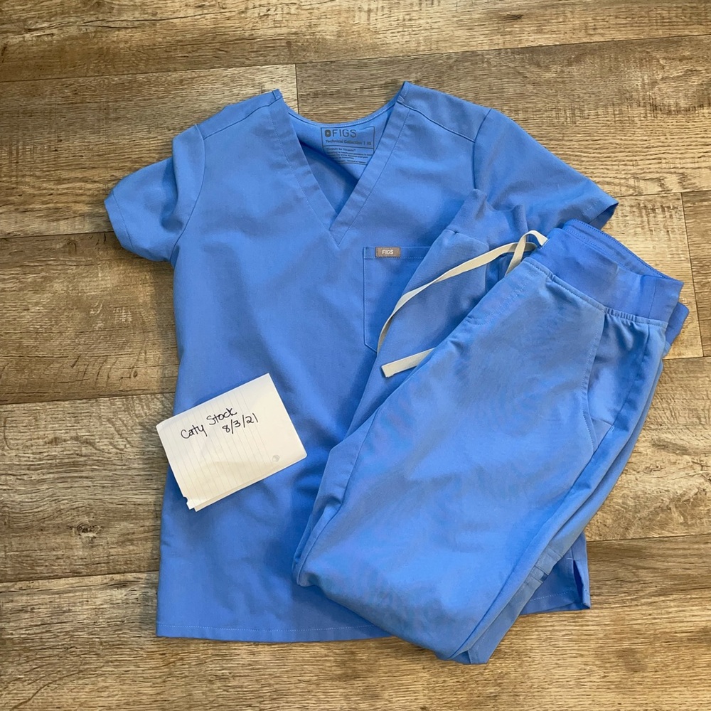 Figs Ceil Blue Scrubs